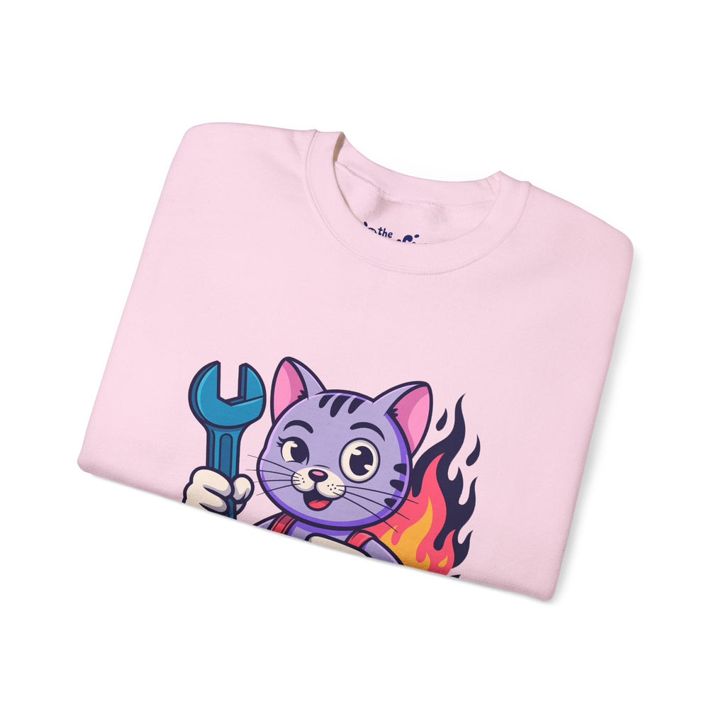 I Can Fix It Mechanic Cat Crewneck | The Irony Collection