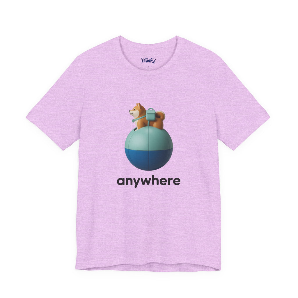 Anywhere Shiba Graphic T-Shirt | Minimalist Vinyl Toy Streetwear