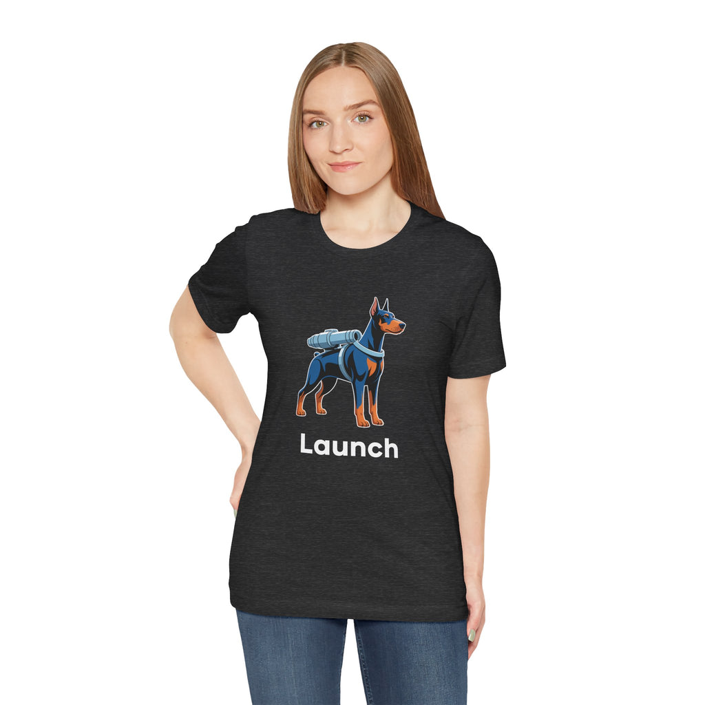 Launch Doberman Graphic T-Shirt | Futuristic Designer Toy Streetwear