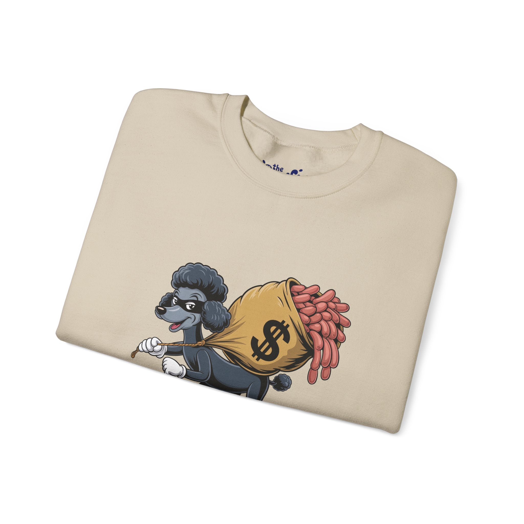 Easy Money Poodle Heist Crewneck | Vintage Hustle Syndicate