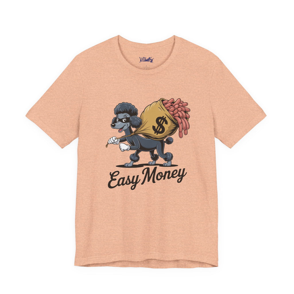 Easy Money Poodle Graphic T-Shirt | Vintage Heist Cartoon Apparel