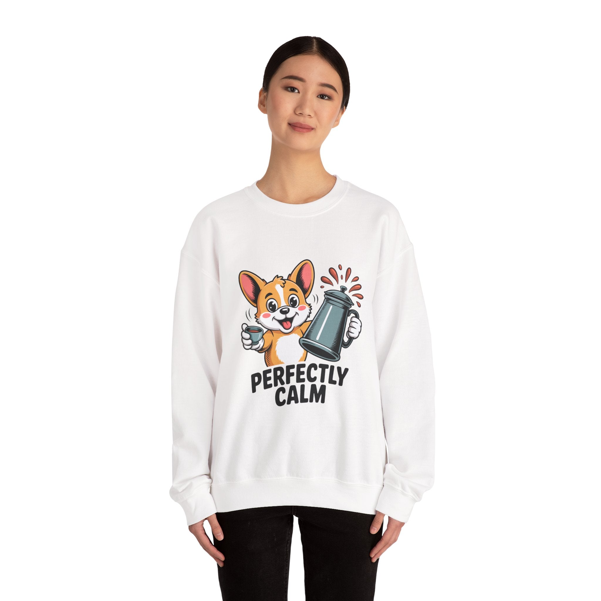 Perfectly Calm Caffeine Crewneck | Ink & Noodle Syndicate
