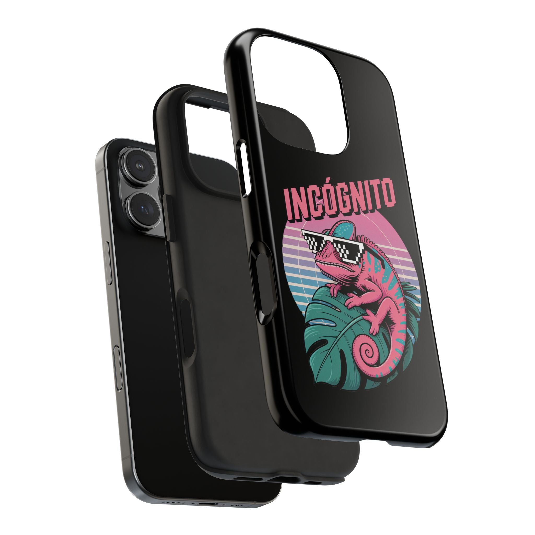 Incógnito Retro Chameleon Tough Phone Case | Synthwave Aesthetic