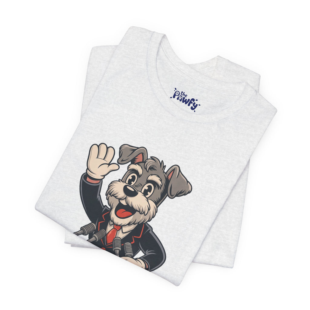 I Have No Idea Schnauzer President Graphic T-Shirt | Retro Cartoon Streetwear