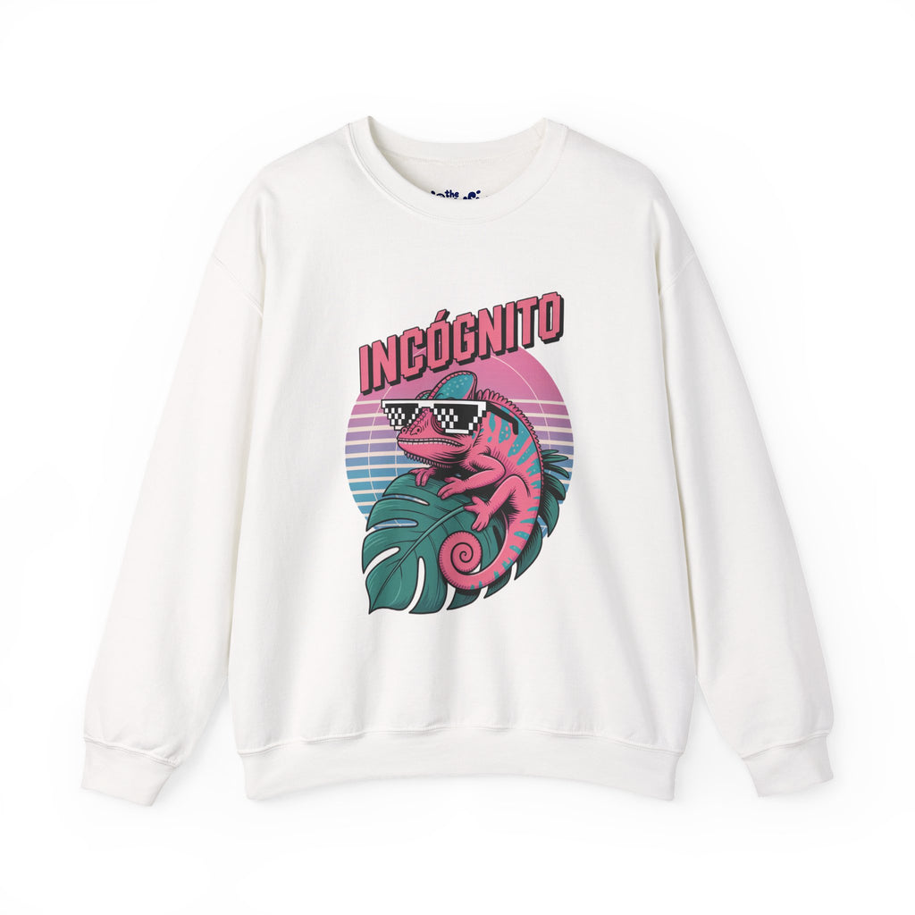 Incógnito Retro Chameleon Crewneck Sweatshirt | Vaporwave Streetwear