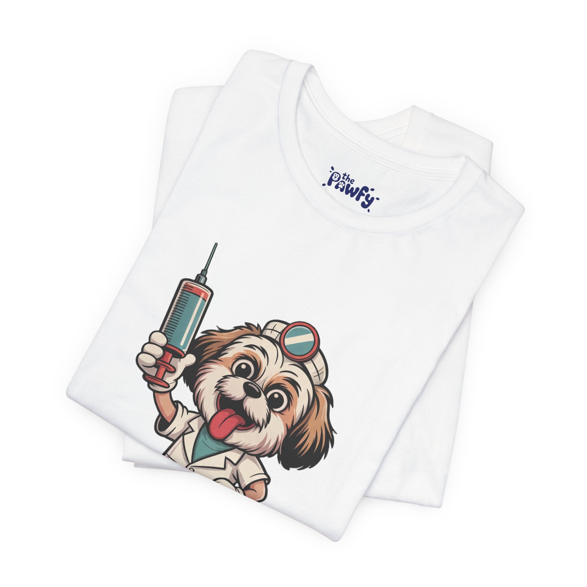 Trust Me Shih Tzu Doctor Graphic T-Shirt | Retro Rubber Hose Streetwear