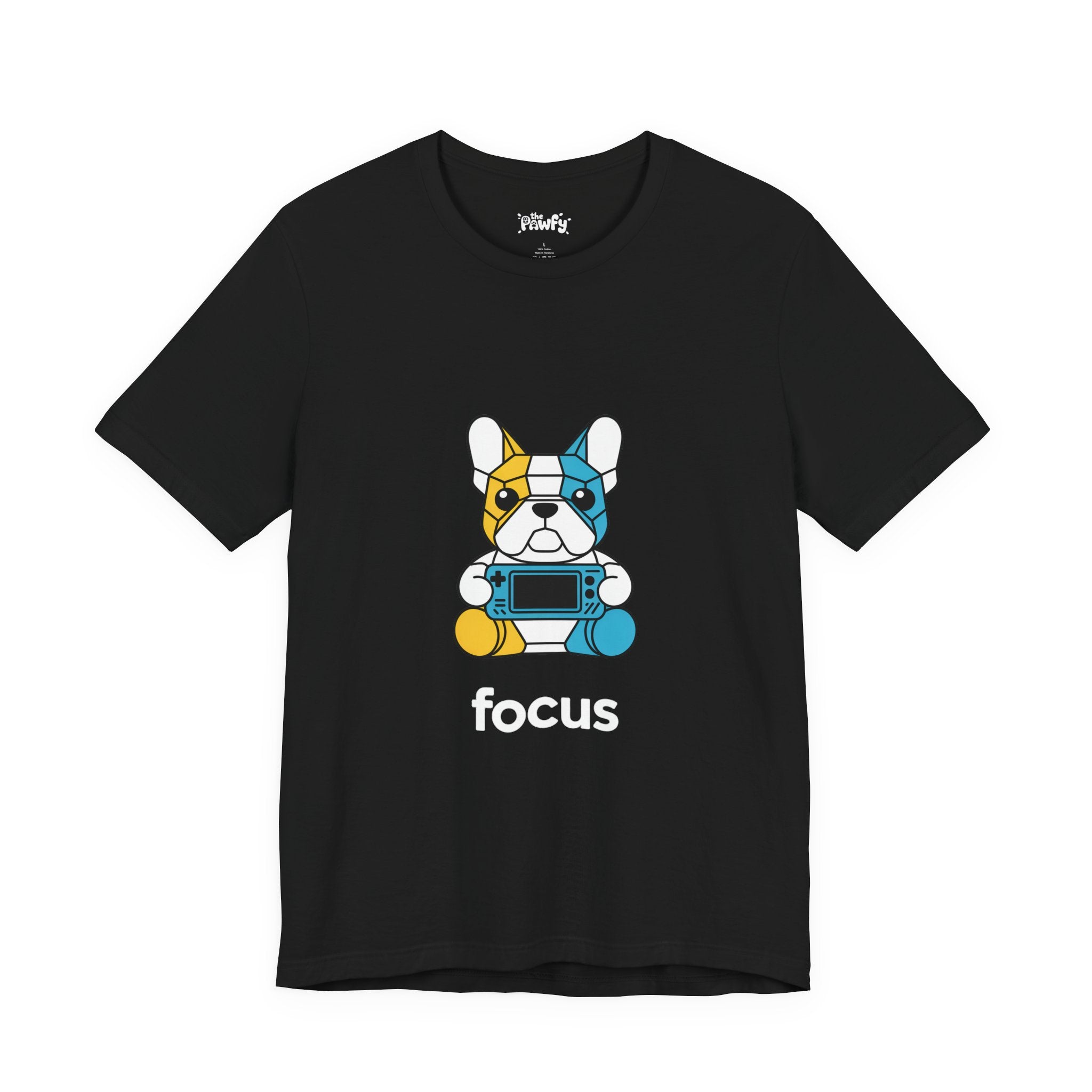 Focus Frenchie Graphic T-Shirt | Geometric Gamer Streetwear