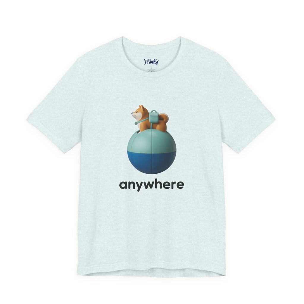 Anywhere Shiba Graphic T-Shirt | Minimalist Vinyl Toy Streetwear