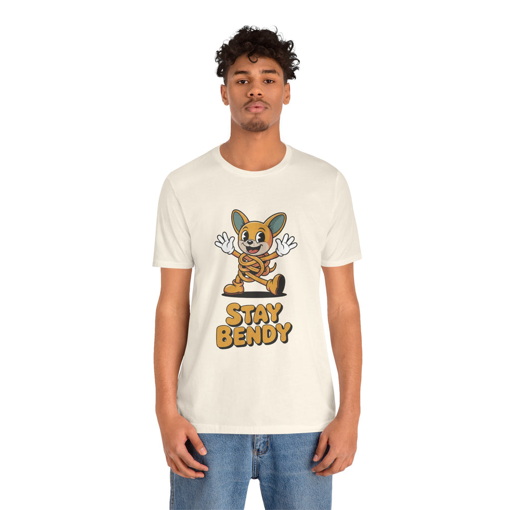 Stay Bendy Zen Chihuahua Graphic T-Shirt | Retro Rubber Hose Streetwear