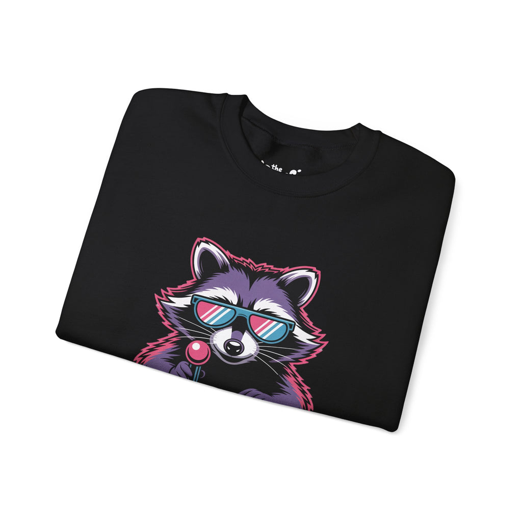 Player One Raccoon Crewneck | 80s Retro Gamer Sweater