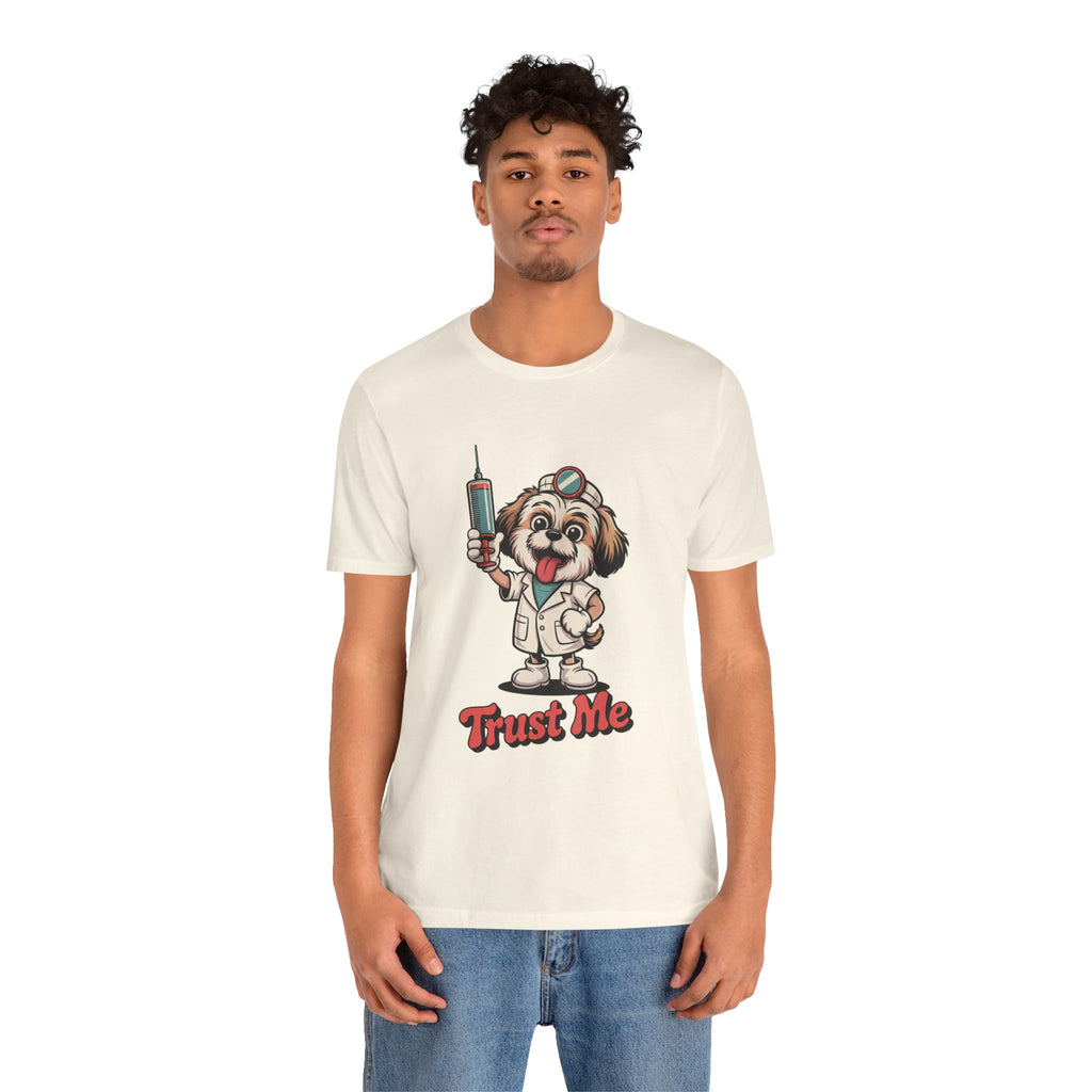 Trust Me Shih Tzu Doctor Graphic T-Shirt | Retro Rubber Hose Streetwear