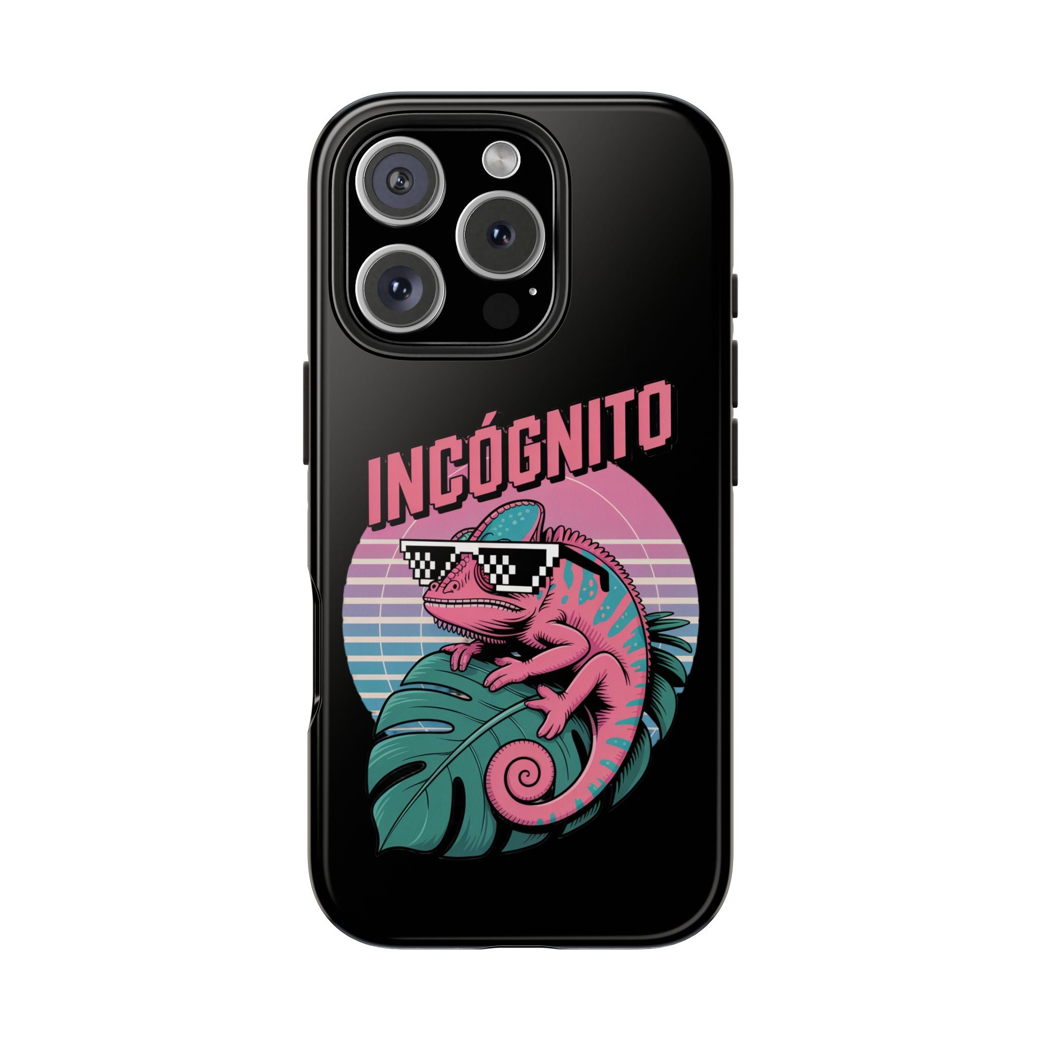 Incógnito Retro Chameleon Tough Phone Case | Synthwave Aesthetic